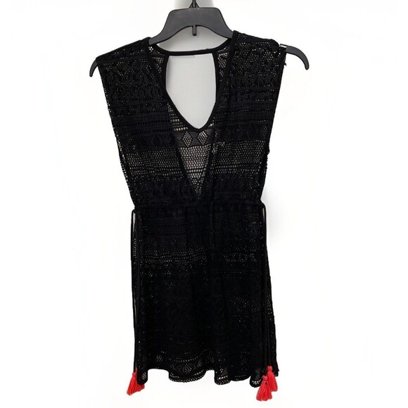 Miken Black Swimsuit Cover Up Womens Size Small Beach Vacation Summer - Picture 1 of 9